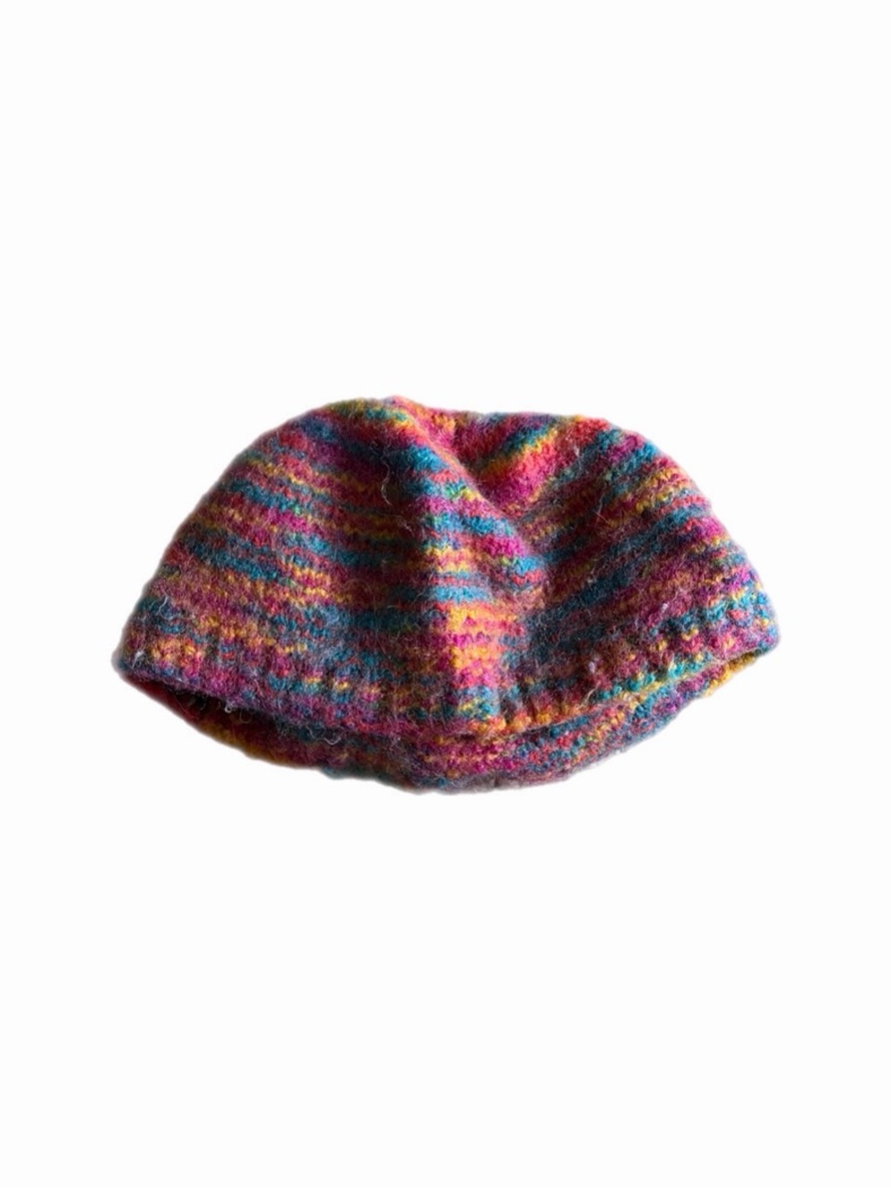Multicolored rainbow vibrant beanie
